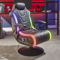 Chaise de jeu d'ordinateur de massage en cuir PU pliable bon marché en gros Chaises de jeu Silla Gamer Racing RVB avec lumières et haut-parleurs