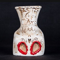 Mug TIKI Horrifique Crâne pour Bar Hawaïen, Tasse en Céramique à Yeux Sanglants, Motif Fantôme, pour Bière et Cocktails, Tête de Mort Créative et Amusante