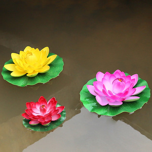 Flores y Hojas de Loto Artificiales, Decoración Flotante para Estanques, 10-60 cm, PVC/PU, Adorno para Jardín, Pecera y Paisajismo - Product Image 3