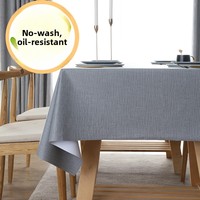 Nappe en PVC non tissé imperméable et résistante à l'huile |   Nappe de table lavable style nordique, facile à nettoyer |   Anti-dérapant, résistant à la chaleur, pour la salle à manger