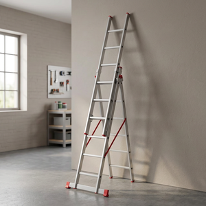 บันไดพับแบบพกพา ATS-330 A-Type โครงอะลูมิเนียมความแข็งแรงสูง 1.2 มม. แบบ A-Frame 30 ขั้น 3 ตอน ยืดหดได้ ป้องกันสนิม - Product Image 2