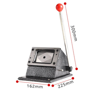 Manual Punching Machine <b>Black</b> Metal Die Cutting Tool with Red Handle for Paper Processing - Product Image 2