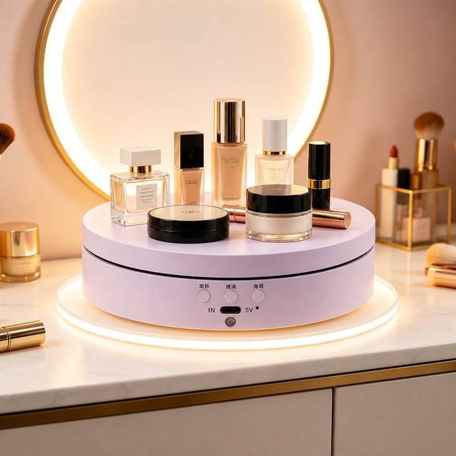 360 Degree Electric Rotating Display Stand USB Turntable Motorized for Jewelry Photography Gift Custom Logo