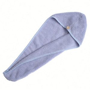 Vente en gros de bonnets bicolores en velours corail, bonnet de séchage en microfibre épaisse pour cheveux longs - Product Image 6