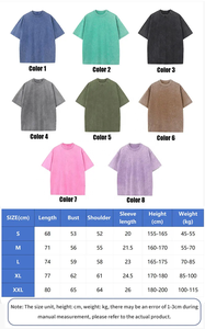Acid Wash Vintage Men T-shirt en coton surdimensionné épais de haute qualité 300gsm T-shirt unisexe - Product Image 4