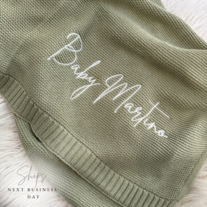 Coperta personalizzata in morbido cotone in maglia personalizzata <span class=keywords><strong>per</strong></span> neonati alla moda Baby Shower <span class=keywords><strong>regalo</strong></span> con nome stampato esclusivo <span class=keywords><strong>regalo</strong></span> di benvenuto <span class=keywords><strong>per</strong></span> neonati - Product Image 4