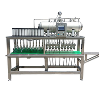 Machine de remplissage et de bouchage semi-automatique pour bouteilles en verre à 8 têtes