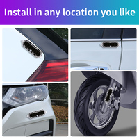 Offre Spéciale sans fil solaire led capteur d'avertissement clignotant lumières colorées pour voiture moto vélo lumière ambiante feu arrière