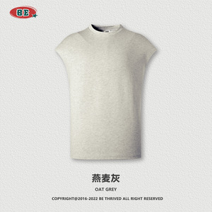 <span class=keywords><strong>2023</strong></span> nouveautés sans manches 305g gilet débardeurs unisexe Couple être prospéré été 100% coton évider lâche rue t-shirts - Product Image 3