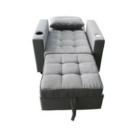 Canapé-lit pliant moderne et durable avec rangement, structure métallique carrée, rembourrage en éponge, revêtement en tissu, pour appartement, hôtel, OEM/ODM