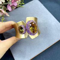 Nouveauté 2025 : Parure de bijoux irréguliers en perles dorées, cristaux et strass – Collier, boucles d'oreilles et bagues – Style rétro français avec pierres énergétiques – Idéal pour mariage et occasions spéciales
