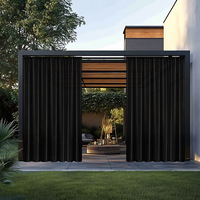 Cortinas XinLan Resistentes al Viento y a la Intemperie, Cortinas Transparentes para Exteriores, para Porche, Cabaña, Pérgola, Patio Trasero