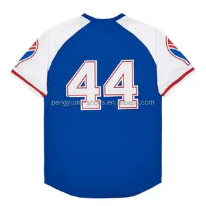 En İyi kalite #44 Hank Aaron işlemeli özelleştirilebilir amerikan beyzbol forması