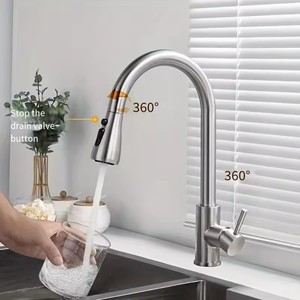 <span class=keywords><strong>Rubinetto</strong></span> da <span class=keywords><strong>Cucina</strong></span> in Acciaio Inox SUS 304, Miscelatore <span class=keywords><strong>Moderno</strong></span> con Doccetta Estraibile per Lavello - Product Image 3