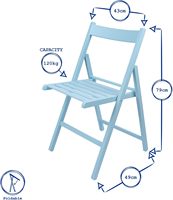 Inweto Articles ménagers écologiques en teck Chaises pliantes en bois de hêtre léger Siège de jardin en bois pour les chaises de patio en plein air