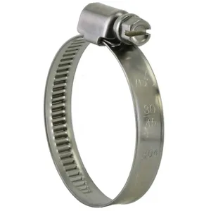 OEM Adjustable 30-45Mm 304 Stainless Steel Cylindrical Power Spiral Hose Clamp Embossed Type British Hose Clamp