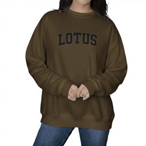 Sweat-shirt molletonné surdimensionné personnalisé pour femme, col montant, couleur unie, écologique, hiver 2026 – Meilleur design, haute qualité, coupe décontractée - Product Image 5