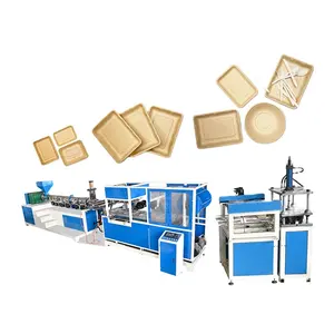 Disposable Pulp Rice Husk Starch Molded Pulp Commercial Dish Washing Tableware Making Machine