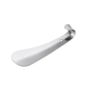 핫 잘 팔리는 Houseware Small Size Stainless Steel Heavy Duty 슈 도우미 Stick Handled Shoehorn 슈 Tool