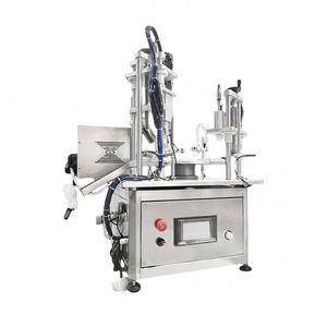 เครื่องบรรจุและปิดฝาอัตโนมัติแบบโต๊ะหมุน ใช้ได้กับน้ำหอม น้ำมันหอมระเหย เครื่องสำอาง สเปรย์ น้ำยาบ้วนปาก ไวน์ และผลิตภัณฑ์อื่นๆ - Product Image 1