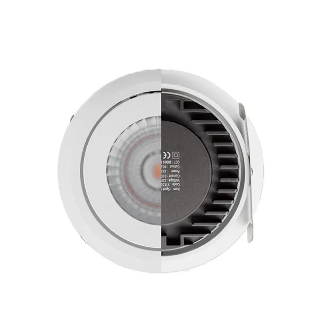 Lampu Downlight Sistem Dispersi Panas, Chip Performa Tinggi Sudut Multi Sinar Ruang Sempit Konstan LED Driver Downlight