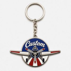 Porte-clés d'avion personnalisés de haute qualité en gros, souvenirs de voyage aviation, porte-clés métalliques pour compagnies aériennes - Product Image 3