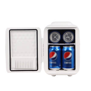 Venta caliente Color blanco PP Puerta de plástico Hogar Coche AC DC Uso <span class=keywords><strong>Mesa</strong></span> portátil 4L Refrigerador cosmético Mini <span class=keywords><strong>nevera</strong></span> - Product Image 5