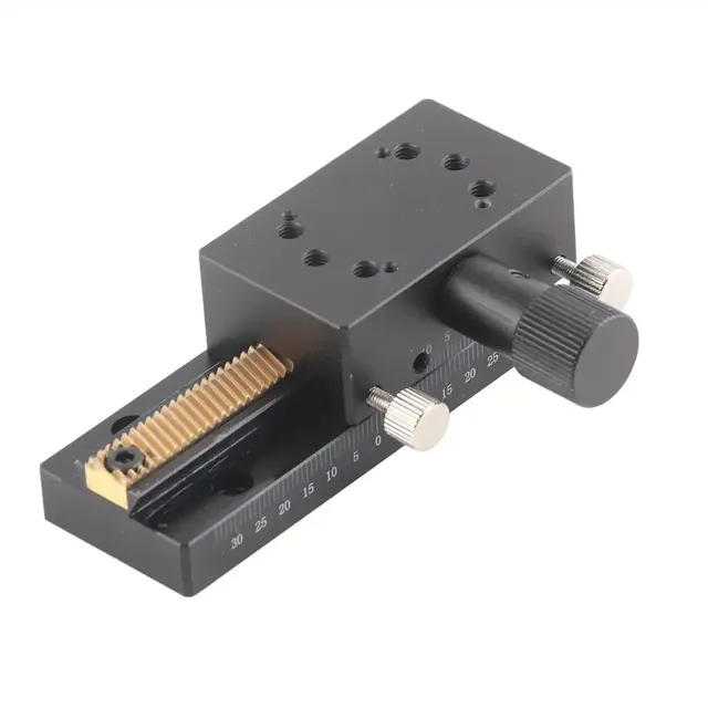SEMCI-C-80 Manual Linear Translation Stage, X-Axis Rack Pinion Sliding Table, Precision Mechanical Device