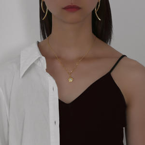 Pendentif Murakami Grand Soleil Hawaii Rose Doré en Acier Inoxydable Collier Fleur de <span class=keywords><strong>Naissance</strong></span> Accessoire de Mode Élégant en Argent Sterling - Product Image 2