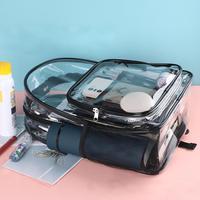 Sac à dos en PVC transparent, produits écologiques en PVC moelleux, lumineux, Noël, unisexe, bretelles incurvées, trousse de maquillage en PVC