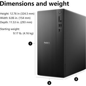 Ordinateur de bureau Dell 2026 Pro Tower PC 14e génération i3-14100 16 Go de RAM DDR5 512 Go de SSD Windows 11 Pro Usage professionnel et domestique - Product Image 4