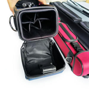 Hochwertige 2-teilige Billard-Pool-Queue-Stick-Tasche Tragbare 5-Loch-PU-Leder-/Stoff-Queue-Hülle mit Rechteck öffnung und 4 Farben. - Product Image 4