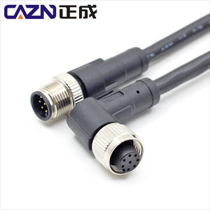 産業用<span class=keywords><strong>2</strong></span> 3 4 5 6 8 1217ピン電線ケーブルコネクタM12シールドなしストレートまたはアングルオーバーモールドプラグM12コネクタ - Product Image 1