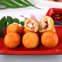 Alta calidad delicioso japonés Halal frito cocido salado cuerpo parte pulpo bolas bolsa embalaje alimentos congelados