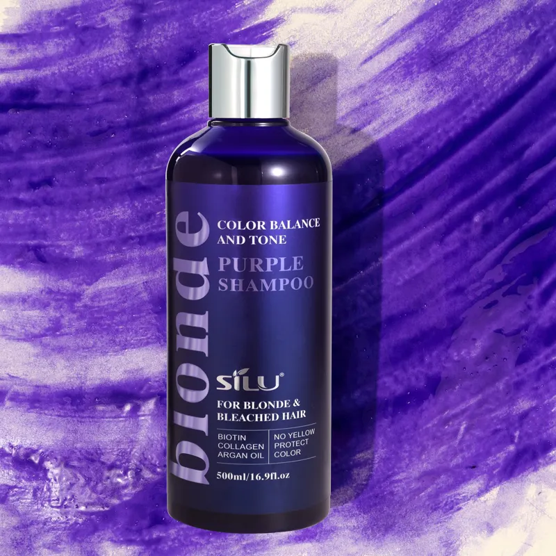 Top quality hair sham washing milk shake collagen color purple shampoo