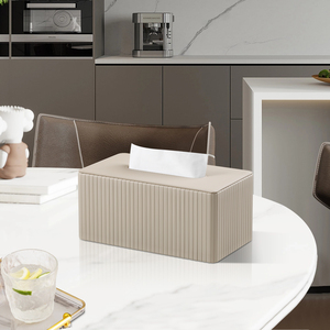 Современная коробка для салфеток из искусственной кожи, прямоугольная коробка для салфеток для украшения дома, настольный держатель для салфеток с индивидуальным логотипом - Product Image 6