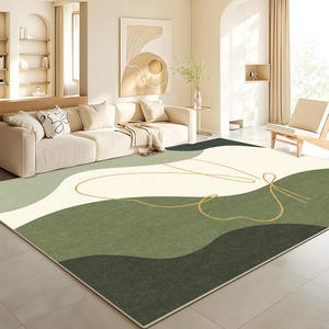 Tapis Moderne Abstrait Rectangulaire Antidérapant Tons Chauds pour Salon et Chambre, Épais en Fausse Fourrure Cachemire, Nettoyage Facile, Style 2025 - Product Image 5