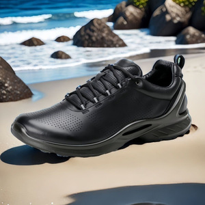 Chaussures de pompier pour hommes, respirantes, en cuir, chaussures d'entraînement, talon bas, semelle en caoutchouc, chaussures de sécurité sportives - Product Image 2