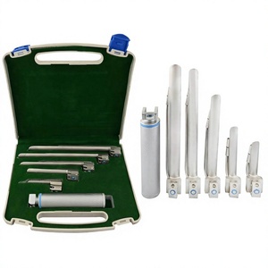 Set de Laringoscopio Veterinario con 5 Hojas Miller de 75-210 mm, Kit de Intubación, Instrumento Quirúrgico Manual de Acero Inoxidable de SurgiRight - Product Image 1
