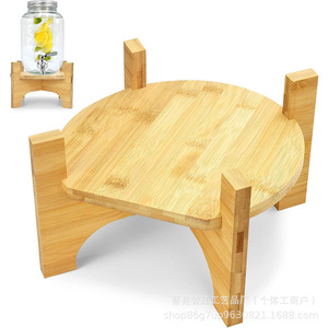 Soporte para macetas de bambú, base de madera para botellas de vino, base creativa para barriles de vino, expositor para dispensador de bebidas. - Product Image 1