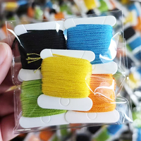 447 Bobines de Fil à Broderie en Polyester de Haute Qualité, Colorées et Faits Main, pour Point de Croix, Fil à Tricoter Teint à la Main (6 couleurs)