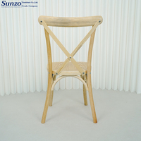 Chaise à dossier croisé de vigne en bois, chaise de salle à manger de mariage de ferme