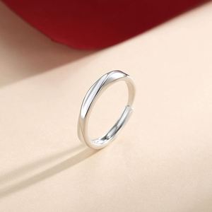 Anillos De Pareja <b>Silver</b> Plated Sparkling Zircon Zircon Feather Couple <b>Ring</b> Wedding <b>Ring</b> <b>Adjustable</b> Open Wedding Couple <b>Ring</b> - Product Image 4
