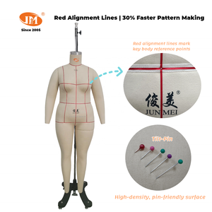 <span class=keywords><strong>Mannequin</strong></span> de luxe JUNMEI pour femme grande taille, buste complet, réglable en hauteur, taille 1XL, en fibre de verre, sans tête, pose debout - Product Image 4