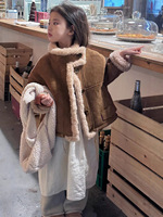 2025 hiver filles fourrure-corps manteau court laine veste avec Style coréen pour enfants bébé fourrure pour hommes porter