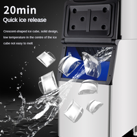 Machine à glaçons en forme de croissant pour magasins de fruits, laiteries, restaurants et cuisines