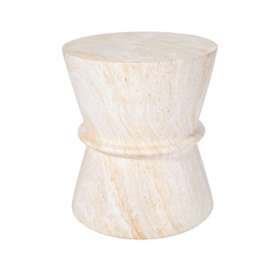 Hourglass Shape Outdoor Side <b>Table</b> Concrete Contemporary Lightweight Accent <b>Table</b> Simulated Stone Texture - Product Image 6