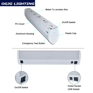 OGJG 5 yıl garanti 10w 15w 20w led aydınlatma armatürü duvara monte yukarı ve aşağı lineer işık için hastane yatak başı