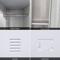 Armoire de rangement en acier robuste UTOP à 20 portes, structure KD, pour école, gymnase, bureau, vestiaire du personnel