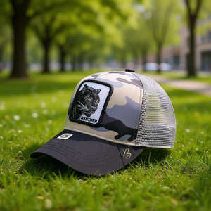 Cappello Trucker con Ricamo Pantera Borance, Unisex, Casual, Primavera-Estate, 58-63Cm - Product Image 2